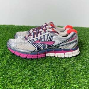 Brooks Adrenaline GTS 14 Women's Running Shoes White Pink Silver